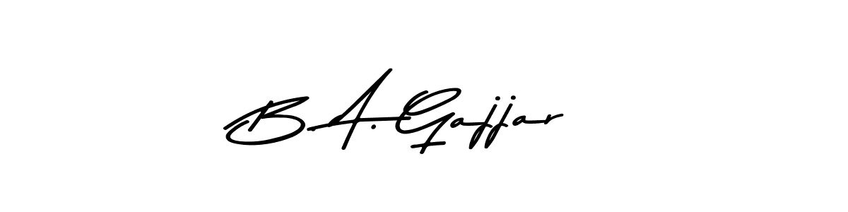 How to make B. A. Gajjar signature? Asem Kandis PERSONAL USE is a professional autograph style. Create handwritten signature for B. A. Gajjar name. B. A. Gajjar signature style 9 images and pictures png