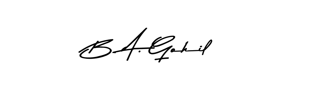 You should practise on your own different ways (Asem Kandis PERSONAL USE) to write your name (B. A. Gohil) in signature. don't let someone else do it for you. B. A. Gohil signature style 9 images and pictures png
