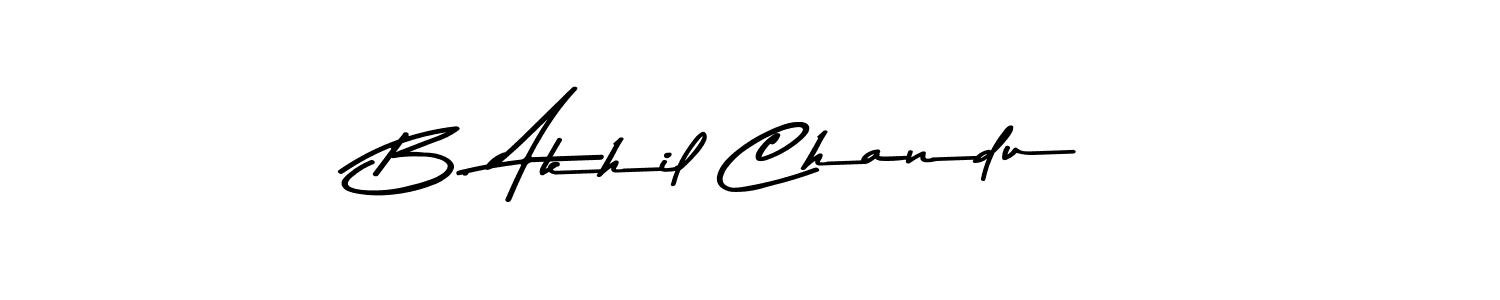 B. Akhil Chandu stylish signature style. Best Handwritten Sign (Asem Kandis PERSONAL USE) for my name. Handwritten Signature Collection Ideas for my name B. Akhil Chandu. B. Akhil Chandu signature style 9 images and pictures png