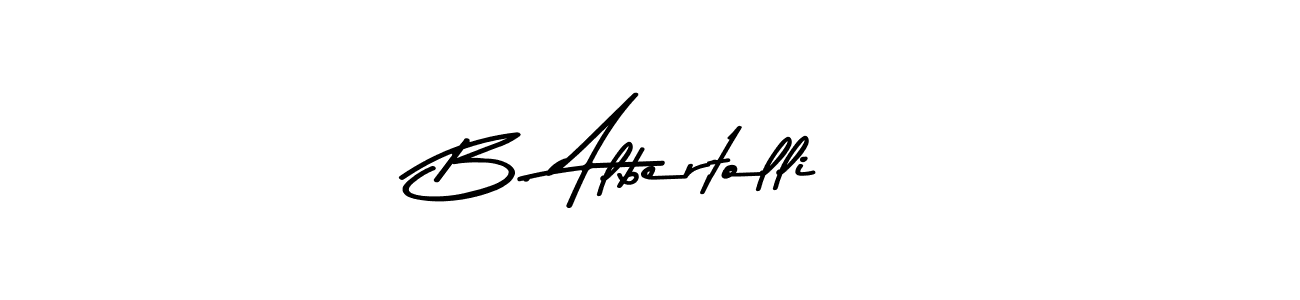 This is the best signature style for the B. Albertolli name. Also you like these signature font (Asem Kandis PERSONAL USE). Mix name signature. B. Albertolli signature style 9 images and pictures png