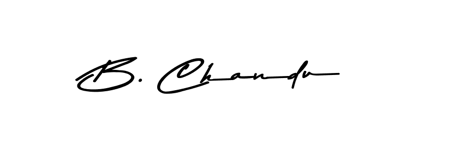 How to make B. Chandu name signature. Use Asem Kandis PERSONAL USE style for creating short signs online. This is the latest handwritten sign. B. Chandu signature style 9 images and pictures png