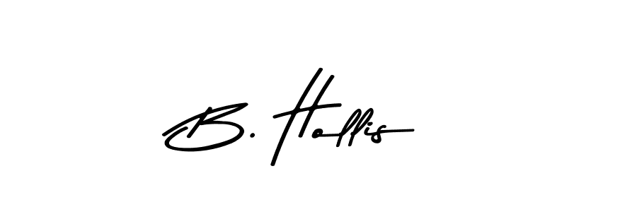 How to make B. Hollis name signature. Use Asem Kandis PERSONAL USE style for creating short signs online. This is the latest handwritten sign. B. Hollis signature style 9 images and pictures png