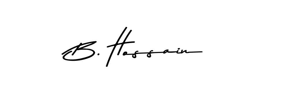 The best way (Asem Kandis PERSONAL USE) to make a short signature is to pick only two or three words in your name. The name B. Hossain include a total of six letters. For converting this name. B. Hossain signature style 9 images and pictures png