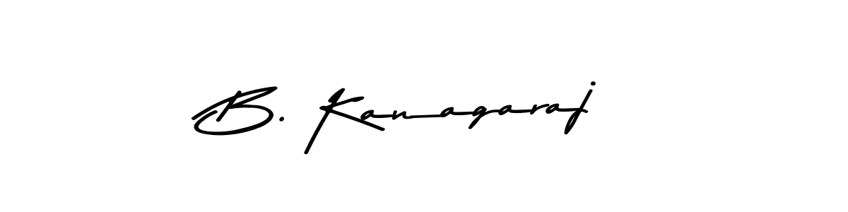 Design your own signature with our free online signature maker. With this signature software, you can create a handwritten (Asem Kandis PERSONAL USE) signature for name B. Kanagaraj. B. Kanagaraj signature style 9 images and pictures png