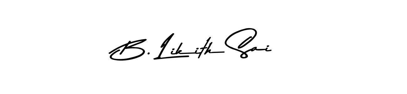 The best way (Asem Kandis PERSONAL USE) to make a short signature is to pick only two or three words in your name. The name B. Likith Sai include a total of six letters. For converting this name. B. Likith Sai signature style 9 images and pictures png