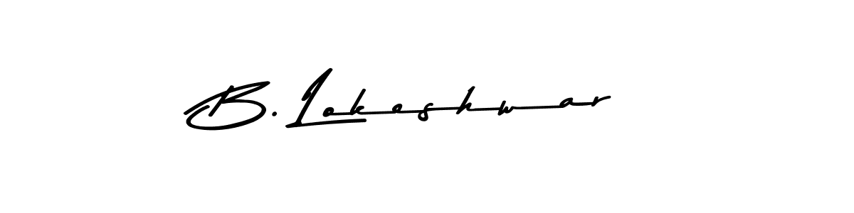 Similarly Asem Kandis PERSONAL USE is the best handwritten signature design. Signature creator online .You can use it as an online autograph creator for name B. Lokeshwar. B. Lokeshwar signature style 9 images and pictures png