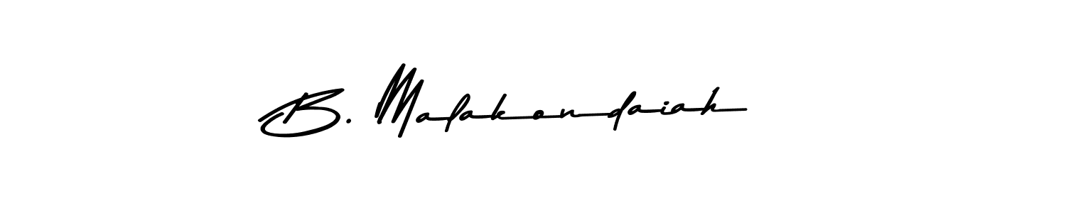 Make a beautiful signature design for name B. Malakondaiah. With this signature (Asem Kandis PERSONAL USE) style, you can create a handwritten signature for free. B. Malakondaiah signature style 9 images and pictures png