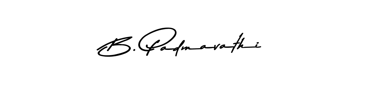 Create a beautiful signature design for name B. Padmavathi. With this signature (Asem Kandis PERSONAL USE) fonts, you can make a handwritten signature for free. B. Padmavathi signature style 9 images and pictures png