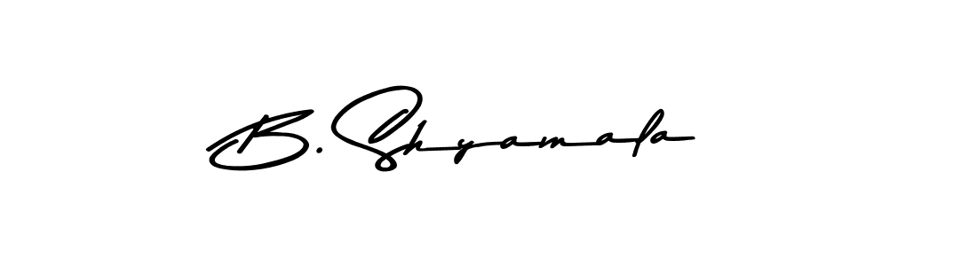 Use a signature maker to create a handwritten signature online. With this signature software, you can design (Asem Kandis PERSONAL USE) your own signature for name B. Shyamala. B. Shyamala signature style 9 images and pictures png