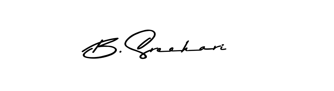 Create a beautiful signature design for name B. Sreehari. With this signature (Asem Kandis PERSONAL USE) fonts, you can make a handwritten signature for free. B. Sreehari signature style 9 images and pictures png