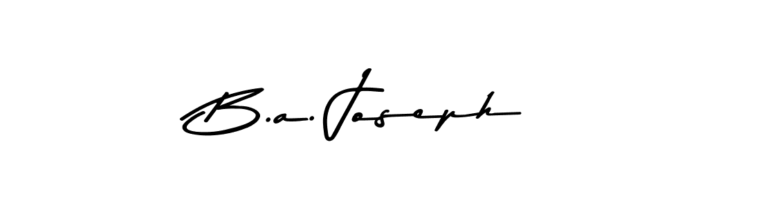 You should practise on your own different ways (Asem Kandis PERSONAL USE) to write your name (B.a. Joseph) in signature. don't let someone else do it for you. B.a. Joseph signature style 9 images and pictures png