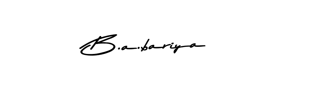 This is the best signature style for the B.a.bariya name. Also you like these signature font (Asem Kandis PERSONAL USE). Mix name signature. B.a.bariya signature style 9 images and pictures png