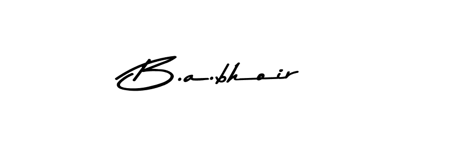 Create a beautiful signature design for name B.a.bhoir. With this signature (Asem Kandis PERSONAL USE) fonts, you can make a handwritten signature for free. B.a.bhoir signature style 9 images and pictures png