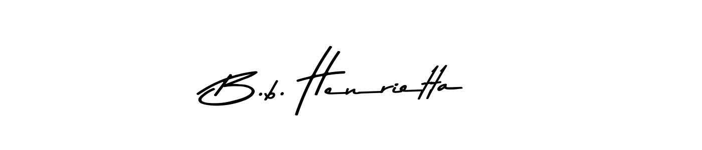 Also You can easily find your signature by using the search form. We will create B.b. Henrietta name handwritten signature images for you free of cost using Asem Kandis PERSONAL USE sign style. B.b. Henrietta signature style 9 images and pictures png