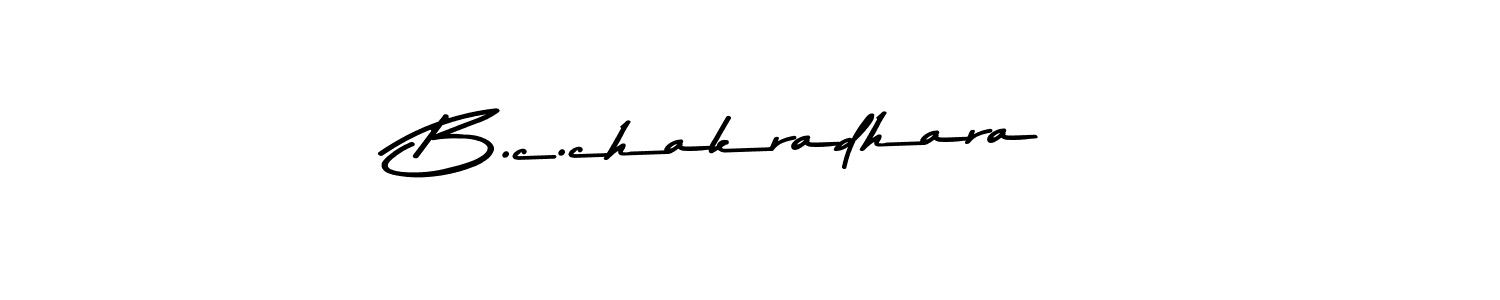 Create a beautiful signature design for name B.c.chakradhara. With this signature (Asem Kandis PERSONAL USE) fonts, you can make a handwritten signature for free. B.c.chakradhara signature style 9 images and pictures png