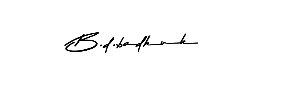 Also we have B.d.badhuk name is the best signature style. Create professional handwritten signature collection using Asem Kandis PERSONAL USE autograph style. B.d.badhuk signature style 9 images and pictures png