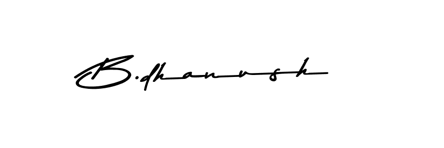 Make a beautiful signature design for name B.dhanush. With this signature (Asem Kandis PERSONAL USE) style, you can create a handwritten signature for free. B.dhanush signature style 9 images and pictures png