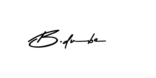 The best way (Asem Kandis PERSONAL USE) to make a short signature is to pick only two or three words in your name. The name B.dube include a total of six letters. For converting this name. B.dube signature style 9 images and pictures png