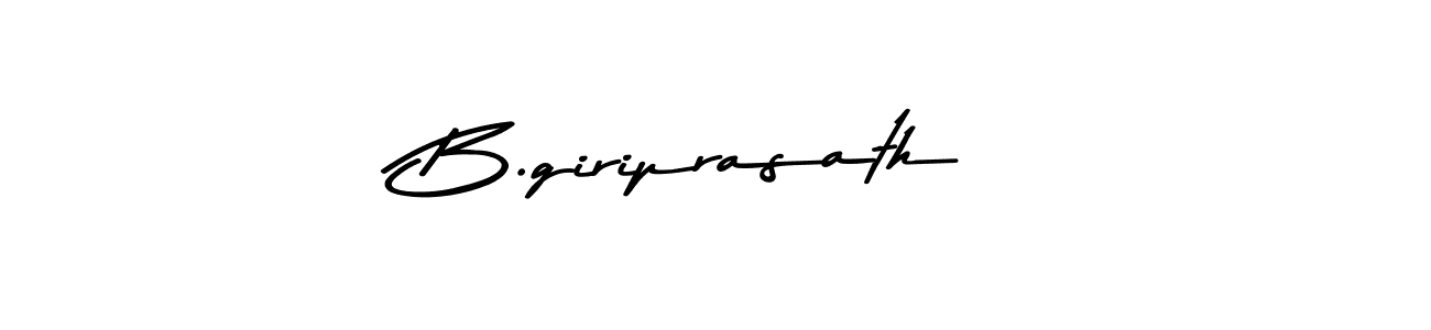 Create a beautiful signature design for name B.giriprasath. With this signature (Asem Kandis PERSONAL USE) fonts, you can make a handwritten signature for free. B.giriprasath signature style 9 images and pictures png