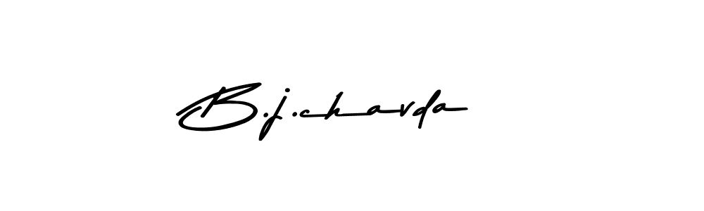 Make a beautiful signature design for name B.j.chavda. With this signature (Asem Kandis PERSONAL USE) style, you can create a handwritten signature for free. B.j.chavda signature style 9 images and pictures png