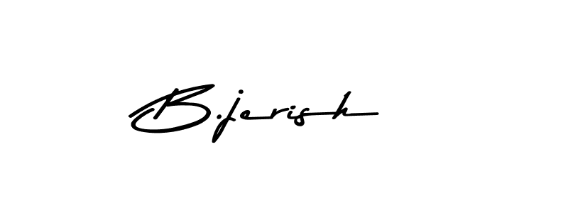 Create a beautiful signature design for name B.jerish. With this signature (Asem Kandis PERSONAL USE) fonts, you can make a handwritten signature for free. B.jerish signature style 9 images and pictures png