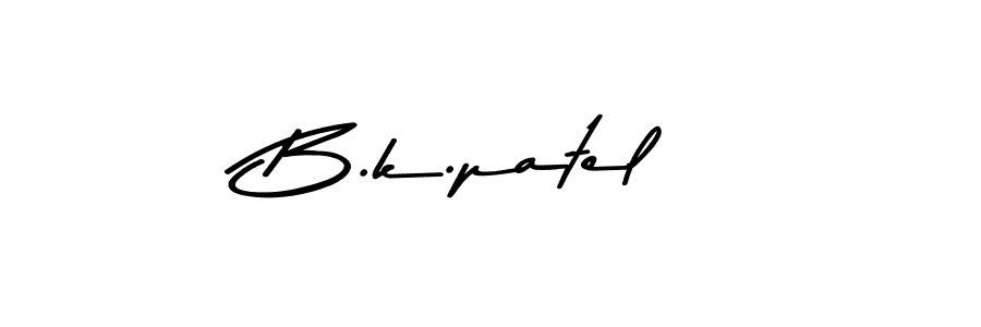 Design your own signature with our free online signature maker. With this signature software, you can create a handwritten (Asem Kandis PERSONAL USE) signature for name B.k.patel. B.k.patel signature style 9 images and pictures png