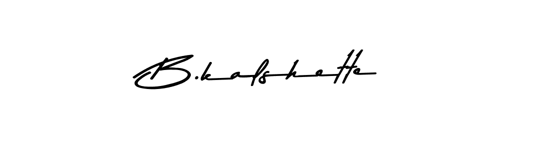 The best way (Asem Kandis PERSONAL USE) to make a short signature is to pick only two or three words in your name. The name B.kalshette include a total of six letters. For converting this name. B.kalshette signature style 9 images and pictures png