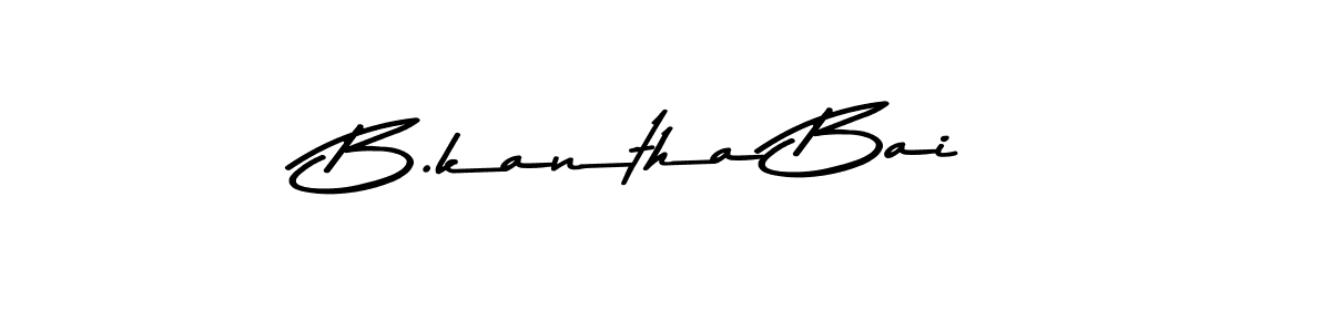 You should practise on your own different ways (Asem Kandis PERSONAL USE) to write your name (B.kantha Bai) in signature. don't let someone else do it for you. B.kantha Bai signature style 9 images and pictures png