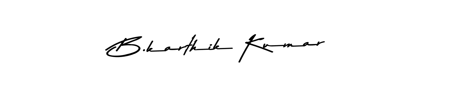 The best way (Asem Kandis PERSONAL USE) to make a short signature is to pick only two or three words in your name. The name B.karthik Kumar include a total of six letters. For converting this name. B.karthik Kumar signature style 9 images and pictures png