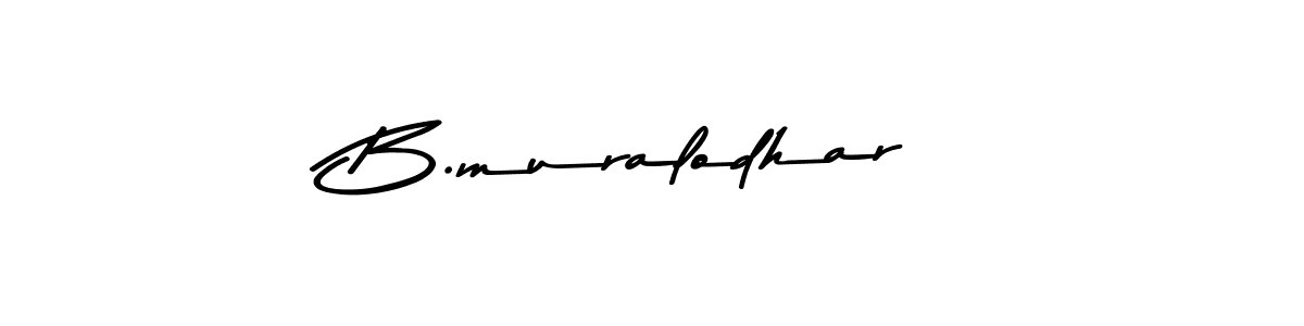Make a beautiful signature design for name B.muralodhar. With this signature (Asem Kandis PERSONAL USE) style, you can create a handwritten signature for free. B.muralodhar signature style 9 images and pictures png