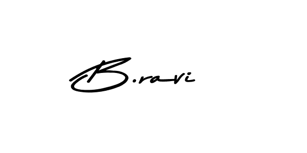 How to make B.ravi name signature. Use Asem Kandis PERSONAL USE style for creating short signs online. This is the latest handwritten sign. B.ravi signature style 9 images and pictures png