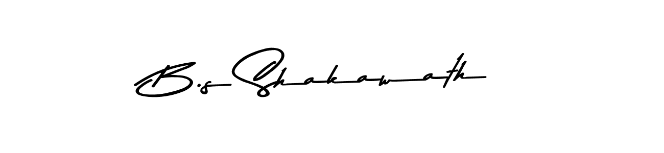 Design your own signature with our free online signature maker. With this signature software, you can create a handwritten (Asem Kandis PERSONAL USE) signature for name B.s Shakawath. B.s Shakawath signature style 9 images and pictures png