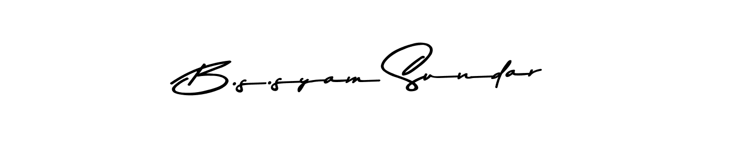 Also You can easily find your signature by using the search form. We will create B.s.syam Sundar name handwritten signature images for you free of cost using Asem Kandis PERSONAL USE sign style. B.s.syam Sundar signature style 9 images and pictures png