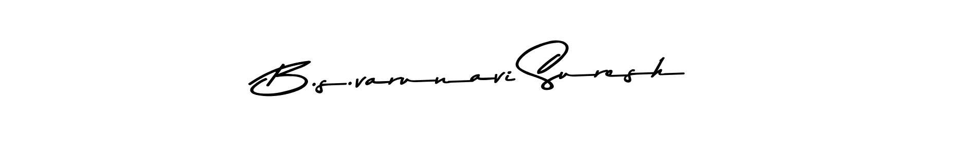 Design your own signature with our free online signature maker. With this signature software, you can create a handwritten (Asem Kandis PERSONAL USE) signature for name B.s.varunavi Suresh. B.s.varunavi Suresh signature style 9 images and pictures png