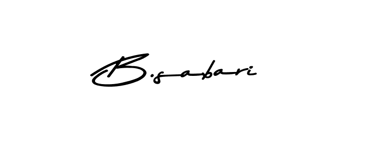 How to make B.sabari name signature. Use Asem Kandis PERSONAL USE style for creating short signs online. This is the latest handwritten sign. B.sabari signature style 9 images and pictures png