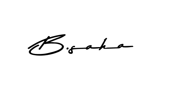 Design your own signature with our free online signature maker. With this signature software, you can create a handwritten (Asem Kandis PERSONAL USE) signature for name B.saha. B.saha signature style 9 images and pictures png