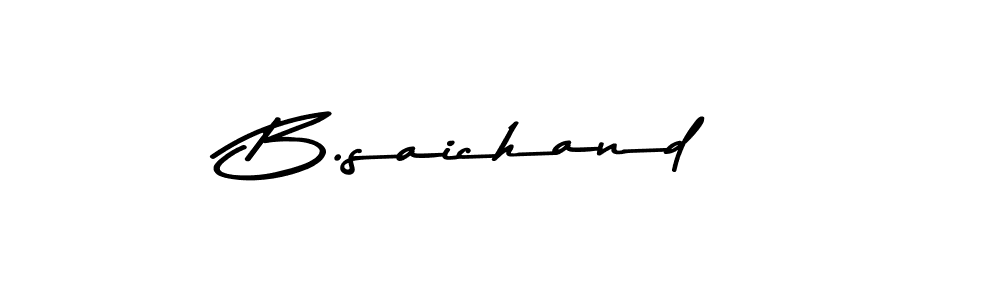 The best way (Asem Kandis PERSONAL USE) to make a short signature is to pick only two or three words in your name. The name B.saichand include a total of six letters. For converting this name. B.saichand signature style 9 images and pictures png