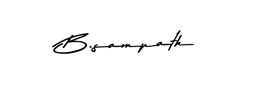 The best way (Asem Kandis PERSONAL USE) to make a short signature is to pick only two or three words in your name. The name B.sampath include a total of six letters. For converting this name. B.sampath signature style 9 images and pictures png