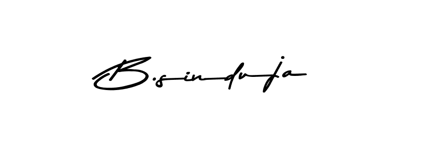 Create a beautiful signature design for name B.sinduja. With this signature (Asem Kandis PERSONAL USE) fonts, you can make a handwritten signature for free. B.sinduja signature style 9 images and pictures png