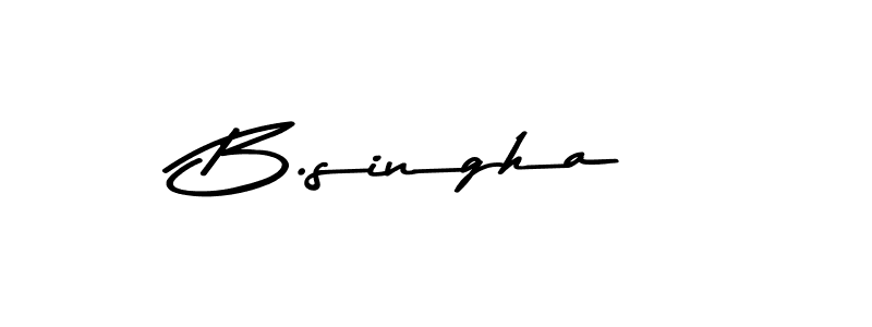 How to make B.singha name signature. Use Asem Kandis PERSONAL USE style for creating short signs online. This is the latest handwritten sign. B.singha signature style 9 images and pictures png