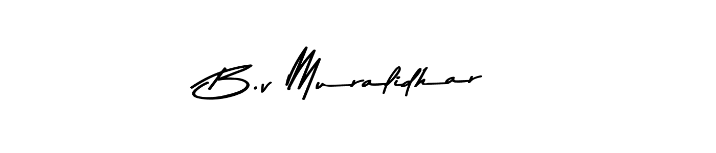 Design your own signature with our free online signature maker. With this signature software, you can create a handwritten (Asem Kandis PERSONAL USE) signature for name B.v Muralidhar. B.v Muralidhar signature style 9 images and pictures png