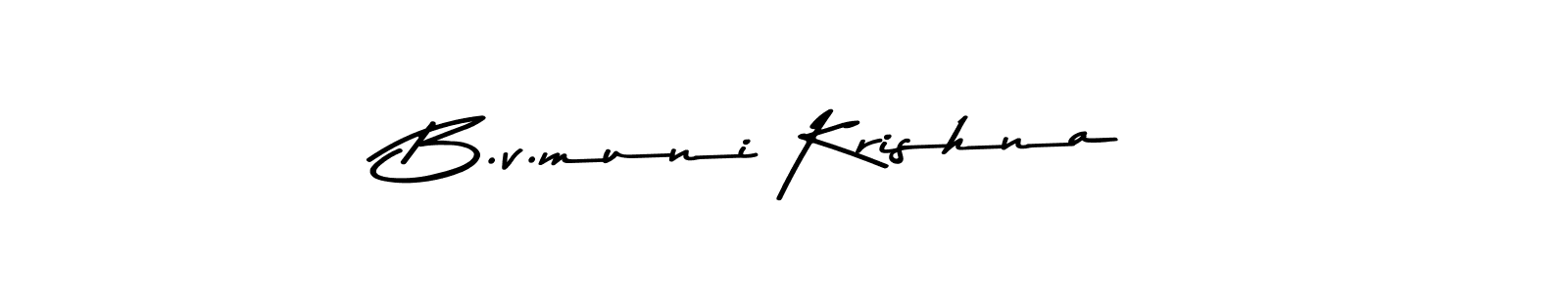 Asem Kandis PERSONAL USE is a professional signature style that is perfect for those who want to add a touch of class to their signature. It is also a great choice for those who want to make their signature more unique. Get B.v.muni Krishna name to fancy signature for free. B.v.muni Krishna signature style 9 images and pictures png