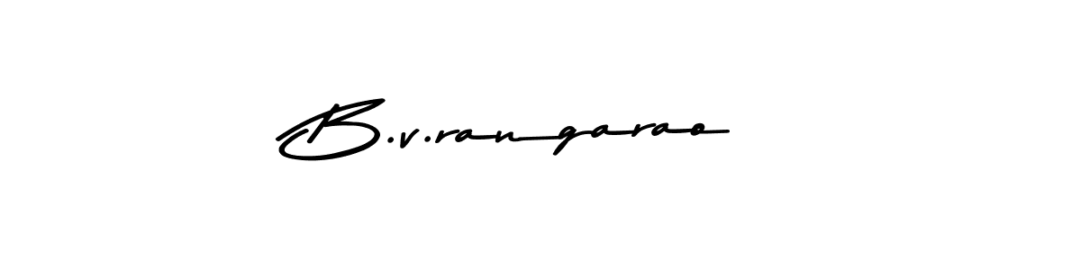 The best way (Asem Kandis PERSONAL USE) to make a short signature is to pick only two or three words in your name. The name B.v.rangarao include a total of six letters. For converting this name. B.v.rangarao signature style 9 images and pictures png