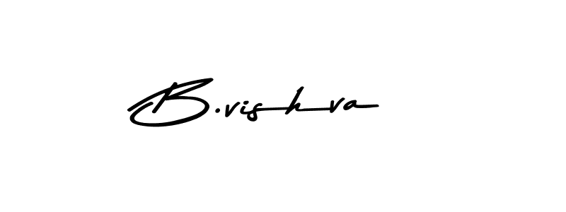 How to make B.vishva signature? Asem Kandis PERSONAL USE is a professional autograph style. Create handwritten signature for B.vishva name. B.vishva signature style 9 images and pictures png