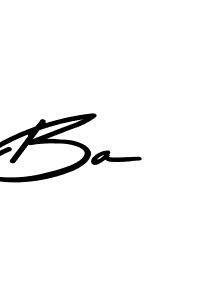 Make a beautiful signature design for name Ba. With this signature (Asem Kandis PERSONAL USE) style, you can create a handwritten signature for free. Ba signature style 9 images and pictures png