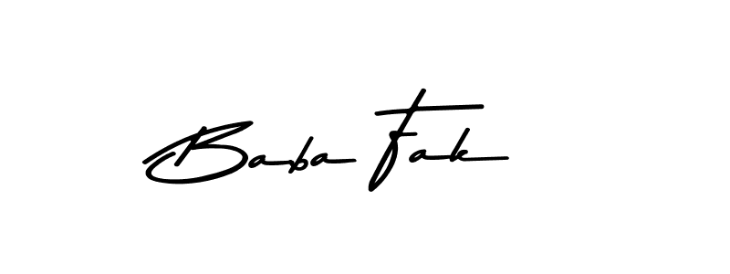 How to make Baba Fak name signature. Use Asem Kandis PERSONAL USE style for creating short signs online. This is the latest handwritten sign. Baba Fak signature style 9 images and pictures png