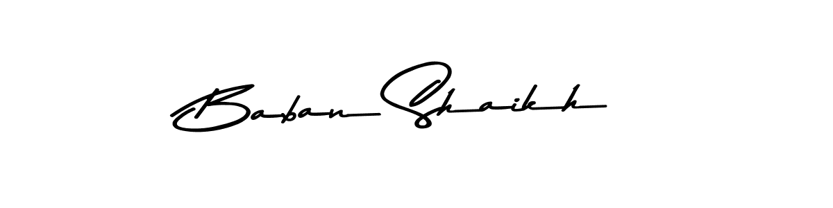 The best way (Asem Kandis PERSONAL USE) to make a short signature is to pick only two or three words in your name. The name Baban Shaikh include a total of six letters. For converting this name. Baban Shaikh signature style 9 images and pictures png