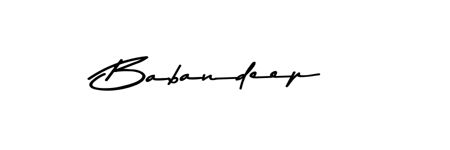 How to make Babandeep name signature. Use Asem Kandis PERSONAL USE style for creating short signs online. This is the latest handwritten sign. Babandeep signature style 9 images and pictures png