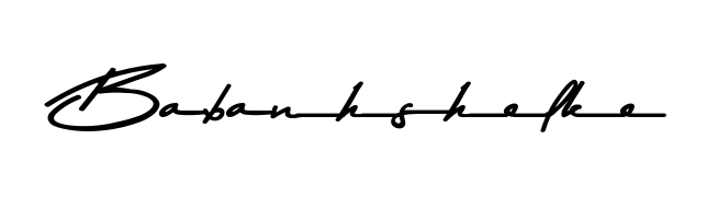 Designed for modern professionals: Babanhshelke name signature crafted with Asem Kandis PERSONAL USE script. Ready for digital PDF workflows. Babanhshelke signature style 9 images and pictures png