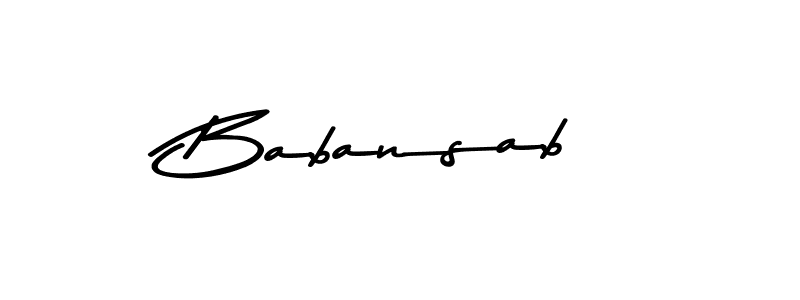 Create a beautiful signature design for name Babansab. With this signature (Asem Kandis PERSONAL USE) fonts, you can make a handwritten signature for free. Babansab signature style 9 images and pictures png